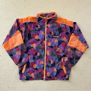 Vintage Reebok Floral Patterned Lightweight Jacket